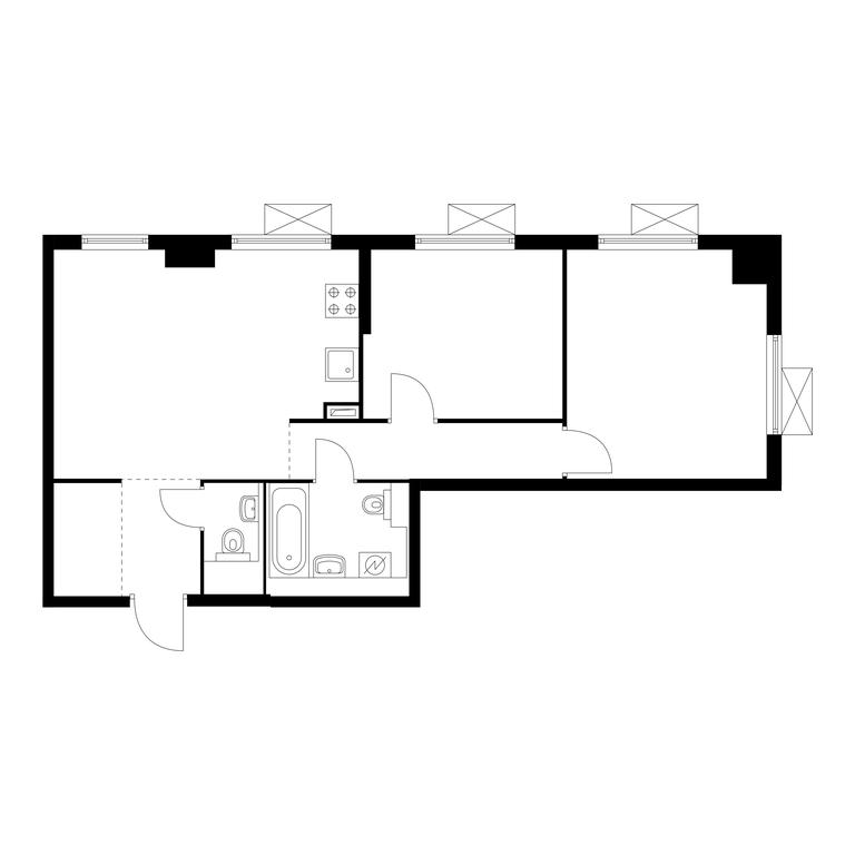 2-BD Apartment Sale, 61.6平方米 at Liublinskiy Park, Lyublinskaya Street, 78к2, Moscow, Russia #1