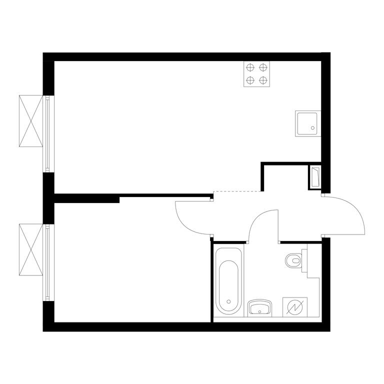 1-BD Apartment Sale, 35.8 sq. m. at Liublinskiy Park, Lyublinskaya Street, 78к2, Moscow, Russia #1 1-BD Apartment Sale, 35.8 sq. m. at Liublinskiy Park, Lyublinskaya Street, 78к2, Moscow, Russia #1