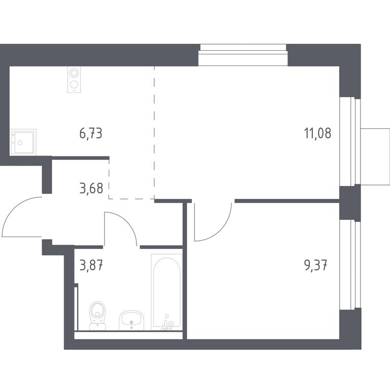 Apartment Sale, 34.73 sq. m. at Prigorod Lesnoe, Molodyozhny bulvar, 6, derevnya Misaylovo, Leninskiy City District, Moscow Region, Russia #1 Apartment Sale, 34.73 sq. m. at Prigorod Lesnoe, Molodyozhny bulvar, 6, derevnya Misaylovo, Leninskiy City District, Moscow Region, Russia #1