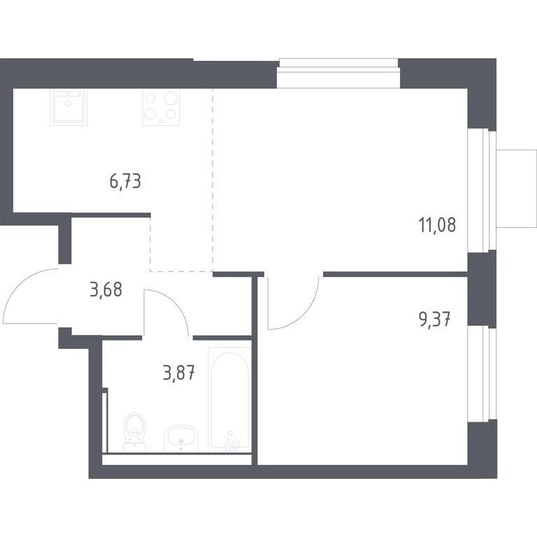 Apartment Sale, 34.73 sq. m. at Prigorod Lesnoe, Molodyozhny bulvar, 6, derevnya Misaylovo, Leninskiy City District, Moscow Region, Russia #2 Apartment Sale, 34.73 sq. m. at Prigorod Lesnoe, Molodyozhny bulvar, 6, derevnya Misaylovo, Leninskiy City District, Moscow Region, Russia #2