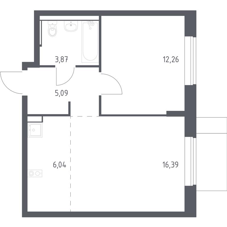 Apartment Sale, 43.65 sq. m. at Prigorod Lesnoe, Molodyozhny bulvar, 6, derevnya Misaylovo, Leninskiy City District, Moscow Region, Russia #1 Apartment Sale, 43.65 sq. m. at Prigorod Lesnoe, Molodyozhny bulvar, 6, derevnya Misaylovo, Leninskiy City District, Moscow Region, Russia #1