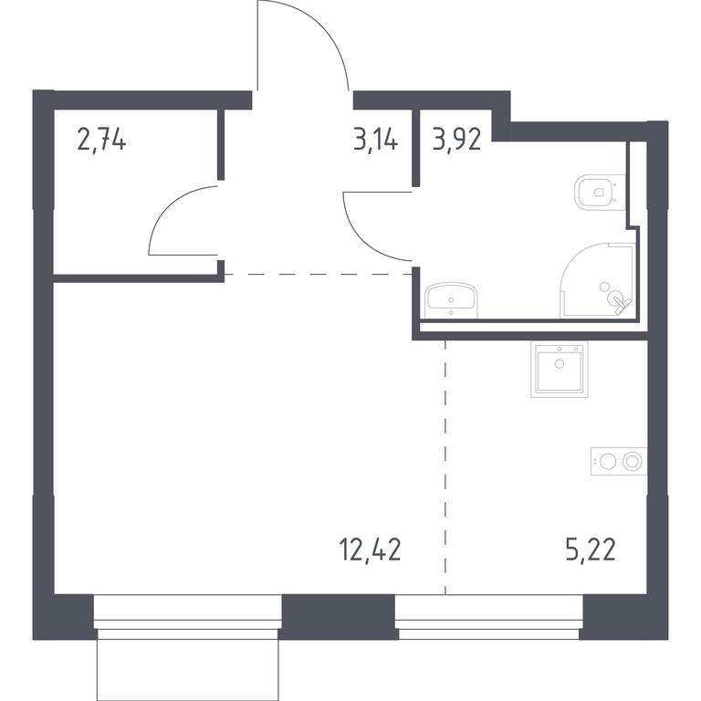 Apartment Sale, 27.44 sq. m. at Kvartal Domashnij, Donetskaya Street, 30с11, Moscow, Russia #1 Apartment Sale, 27.44 sq. m. at Kvartal Domashnij, Donetskaya Street, 30с11, Moscow, Russia #1