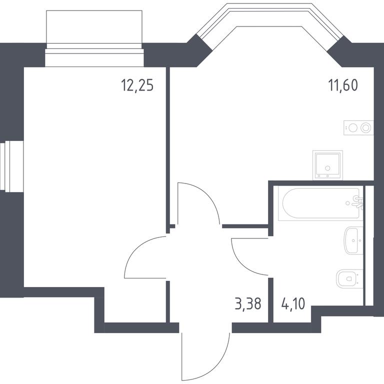 Apartment Sale, 31.33 sq. m. at Kvartal Domashnij, Donetskaya Street, 30с11, Moscow, Russia #1 Apartment Sale, 31.33 sq. m. at Kvartal Domashnij, Donetskaya Street, 30с11, Moscow, Russia #1
