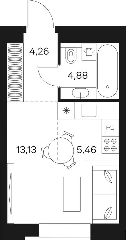 Apartment Sale, 27.5 sq. m. at Forst, Avtozavodskaya Street, 24, Moscow, Russia #1