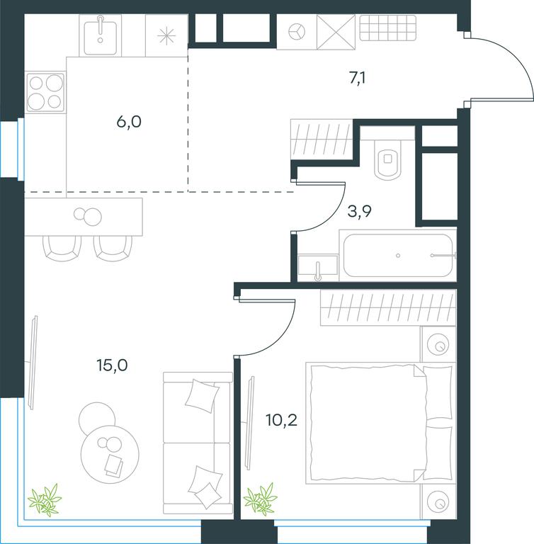 1-BD Apartment Sale, 42.2 sq. m. at Level Seligerskaya, Ilmenskiy Drive, 12, Moscow, Russia #1 1-BD Apartment Sale, 42.2 sq. m. at Level Seligerskaya, Ilmenskiy Drive, 12, Moscow, Russia #1