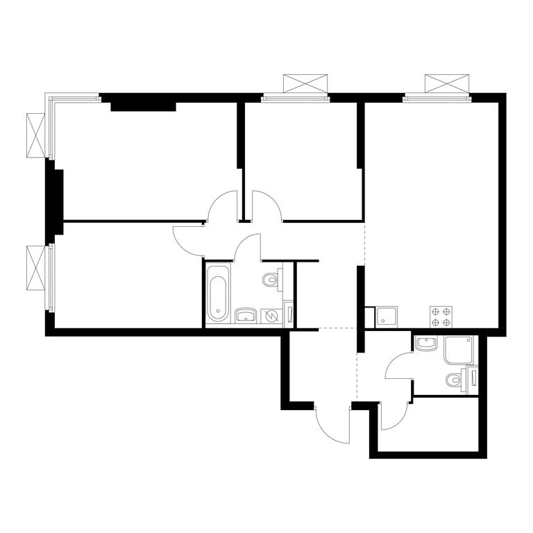 3-BD Apartment Sale, 82.6 sq. m. at Vtoroy Nagatinskiy, 2nd Nagatinsky Drive, 2к1, Moscow, Russia #1 3-BD Apartment Sale, 82.6 sq. m. at Vtoroy Nagatinskiy, 2nd Nagatinsky Drive, 2к1, Moscow, Russia #1