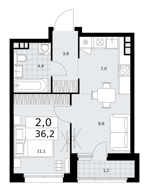 1-BD Apartment Sale, 36.2 sq. m. at Dzen-Kvartaly, ulitsa Aleksandry Monakhovoy, 2/3, Sosenskoye Settlement, Moscow, Russia #1 1-BD Apartment Sale, 36.2 sq. m. at Dzen-Kvartaly, ulitsa Aleksandry Monakhovoy, 2/3, Sosenskoye Settlement, Moscow, Russia #1