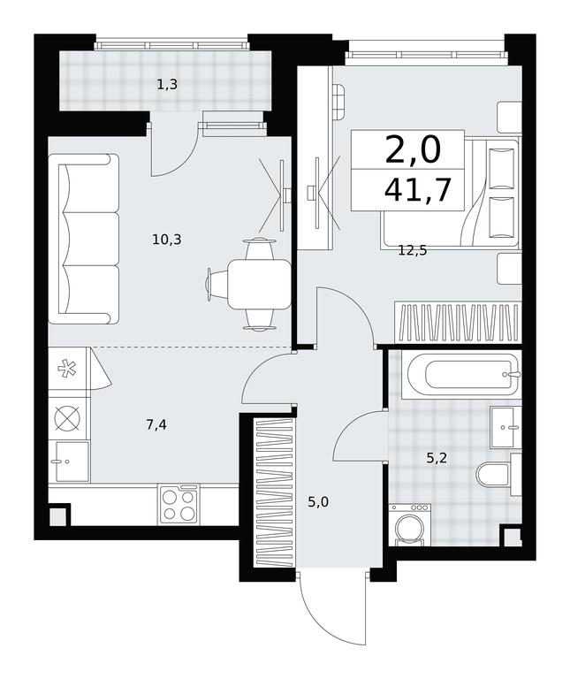 1-BD Apartment Sale, 41.7平方米 at Dzen-Kvartaly, ulitsa Aleksandry Monakhovoy, 2/3, Sosenskoye Settlement, Moscow, Russia #1 1-BD Apartment Sale, 41.7平方米 at Dzen-Kvartaly, ulitsa Aleksandry Monakhovoy, 2/3, Sosenskoye Settlement, Moscow, Russia #1