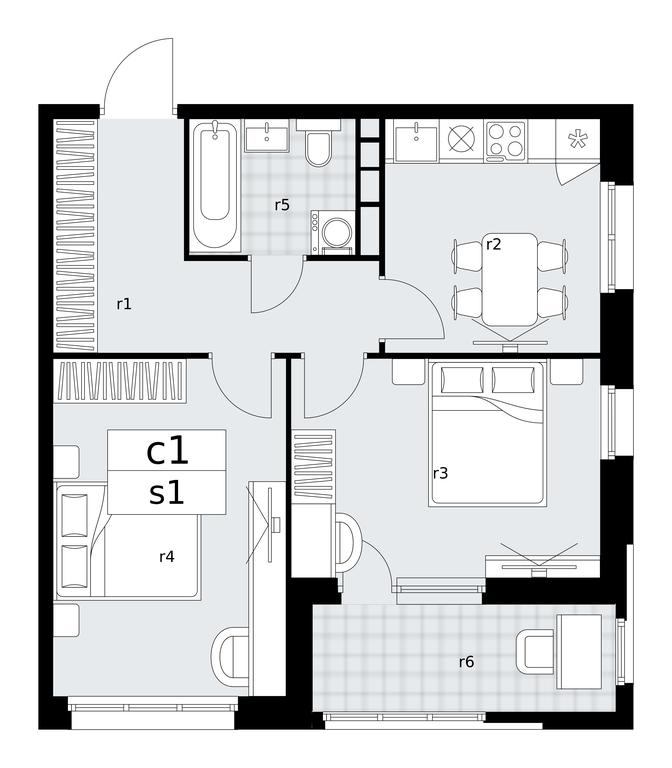 1-BD Apartment Sale, 52.2平方米 at Dzen-Kvartaly, ulitsa Aleksandry Monakhovoy, 2/3, Sosenskoye Settlement, Moscow, Russia #1 1-BD Apartment Sale, 52.2平方米 at Dzen-Kvartaly, ulitsa Aleksandry Monakhovoy, 2/3, Sosenskoye Settlement, Moscow, Russia #1