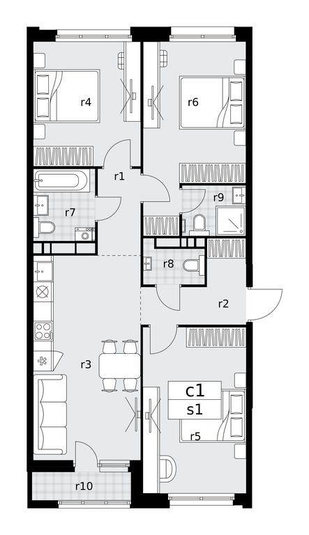 2-BD Apartment Sale, 81.7平方米 at Dzen-Kvartaly, ulitsa Aleksandry Monakhovoy, 2/3, Sosenskoye Settlement, Moscow, Russia #1 2-BD Apartment Sale, 81.7平方米 at Dzen-Kvartaly, ulitsa Aleksandry Monakhovoy, 2/3, Sosenskoye Settlement, Moscow, Russia #1
