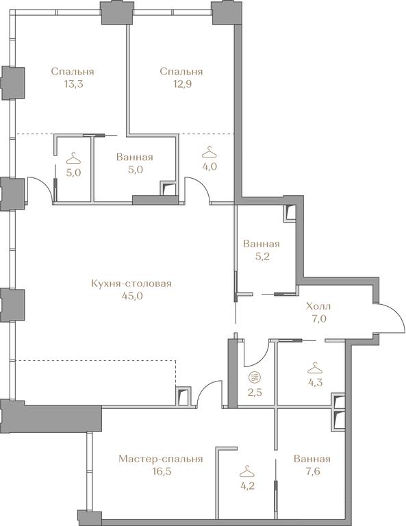 3-BD Apartment Sale, 132.6 sq. m. at Luzhniki Collection, Luzhnetskaya Embankment, 2/4с17, Moscow, Russia #1 3-BD Apartment Sale, 132.6 sq. m. at Luzhniki Collection, Luzhnetskaya Embankment, 2/4с17, Moscow, Russia #1