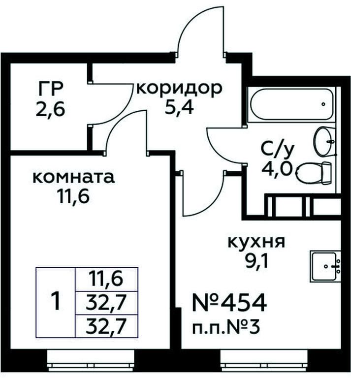Продажа квартиры, 32,7 м² в ЖК «Цветочные Поляны», квартал № 23, поселение Филимонковское, Москва, Россия #1