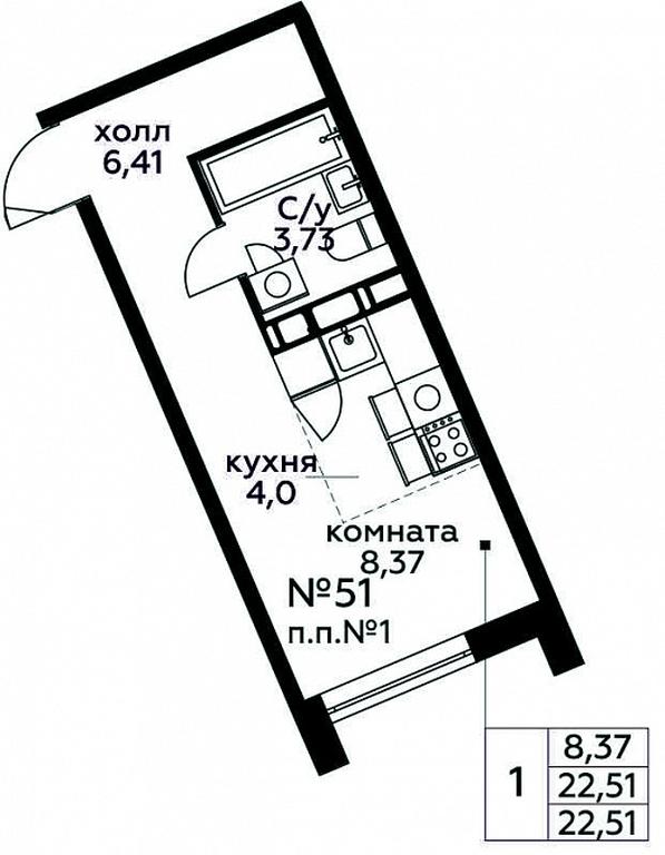 Apartment Sale, 22.51 sq. m. at Kvartal Rumyantsevo, ulitsa Admirala Kornilova, с1, Mosrentgen Settlement, Moscow, Russia #1 Apartment Sale, 22.51 sq. m. at Kvartal Rumyantsevo, ulitsa Admirala Kornilova, с1, Mosrentgen Settlement, Moscow, Russia #1