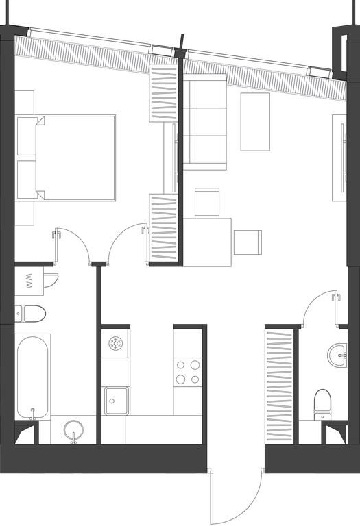 1-BD Apartment Sale, 52.5 sq. m. at Dom Dau, 1st Krasnogvardeysky Drive, 12с6, Moscow, Russia #2 1-BD Apartment Sale, 52.5 sq. m. at Dom Dau, 1st Krasnogvardeysky Drive, 12с6, Moscow, Russia #2