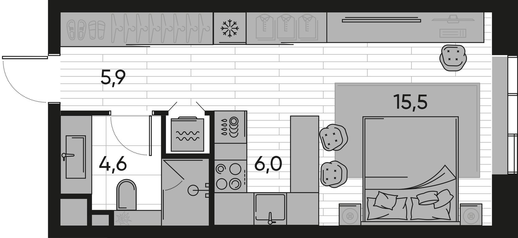 Apartment Sale, 32平方米 at Pride, Polkovaya Street, 1с27, Moscow, Russia #1 Apartment Sale, 32平方米 at Pride, Polkovaya Street, 1с27, Moscow, Russia #1