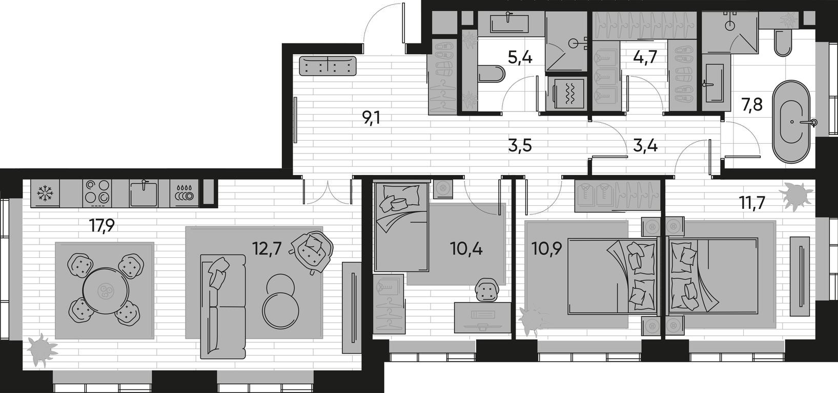 3-BD Apartment Sale, 97.5 sq. m. at Pride, Polkovaya Street, 1с27, Moscow, Russia #1 3-BD Apartment Sale, 97.5 sq. m. at Pride, Polkovaya Street, 1с27, Moscow, Russia #1