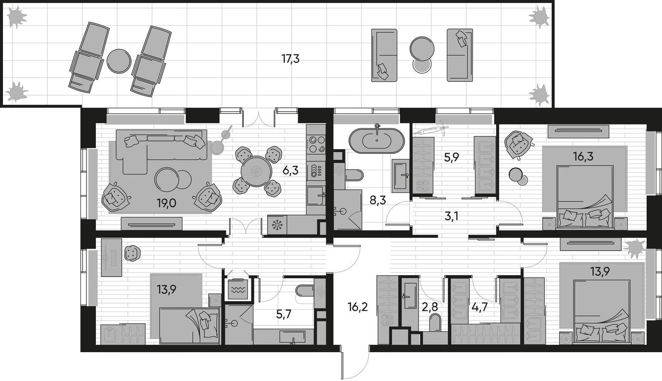 3-BD Apartment Sale, 135.5 sq. m. at Pride, Polkovaya Street, 1с27, Moscow, Russia #1 3-BD Apartment Sale, 135.5 sq. m. at Pride, Polkovaya Street, 1с27, Moscow, Russia #1
