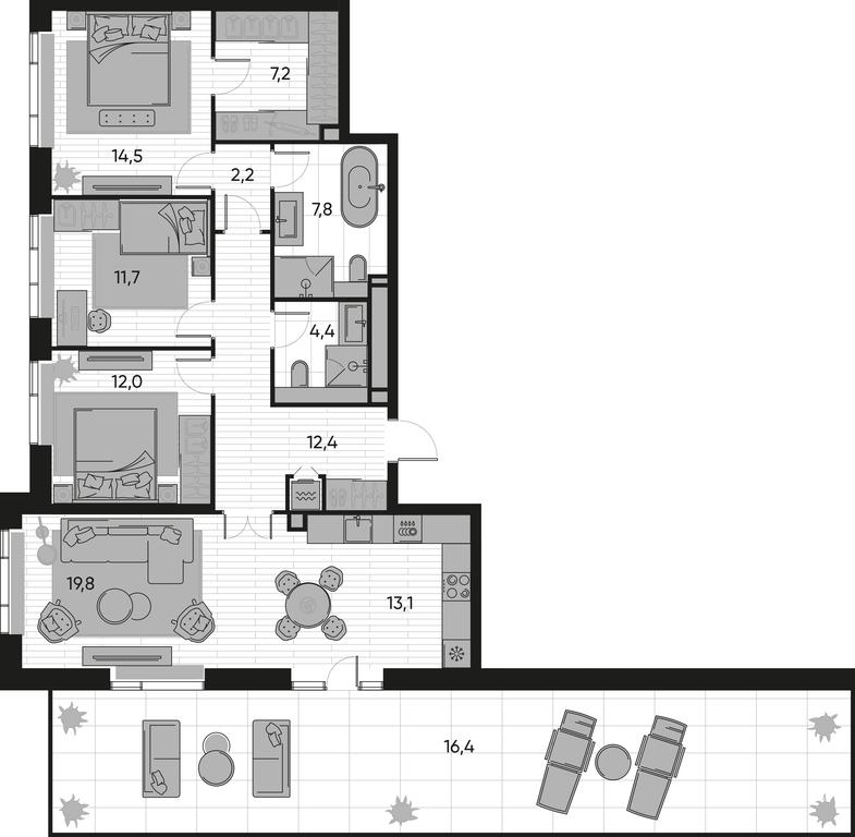 3-BD Apartment Sale, 123.1平方米 at Pride, Polkovaya Street, 1с27, Moscow, Russia #1 3-BD Apartment Sale, 123.1平方米 at Pride, Polkovaya Street, 1с27, Moscow, Russia #1