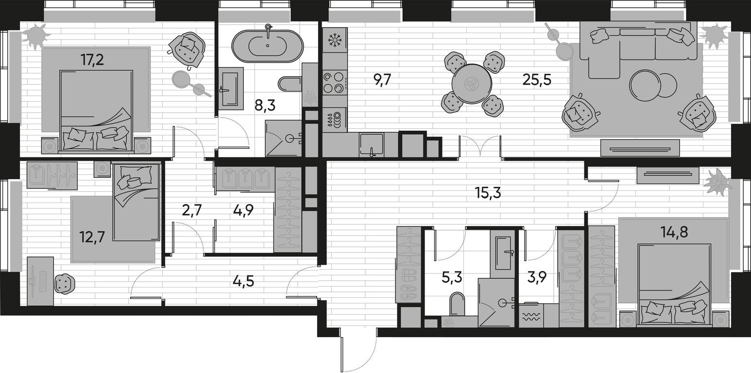 3-BD Apartment Sale, 124.9 sq. m. at Pride, Polkovaya Street, 1с27, Moscow, Russia #1 3-BD Apartment Sale, 124.9 sq. m. at Pride, Polkovaya Street, 1с27, Moscow, Russia #1
