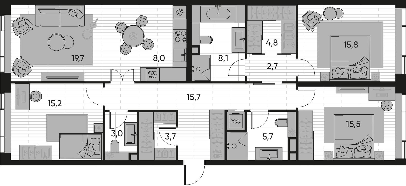 3-BD Apartment Sale, 118 sq. m. at Pride, Polkovaya Street, 1с27, Moscow, Russia #1 3-BD Apartment Sale, 118 sq. m. at Pride, Polkovaya Street, 1с27, Moscow, Russia #1