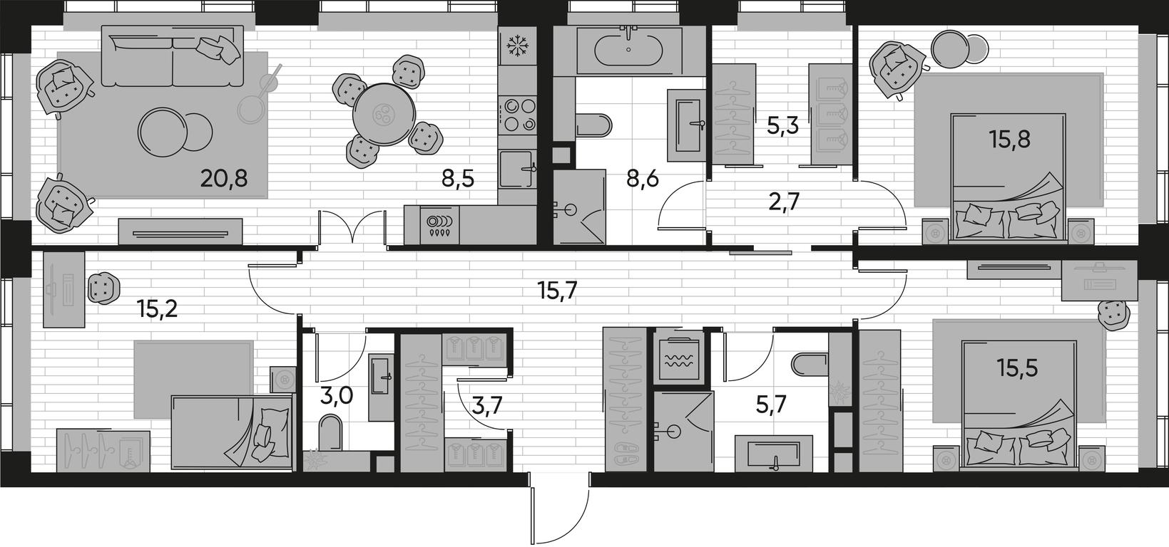 3-BD Apartment Sale, 120.5 sq. m. at Pride, Polkovaya Street, 1с27, Moscow, Russia #1 3-BD Apartment Sale, 120.5 sq. m. at Pride, Polkovaya Street, 1с27, Moscow, Russia #1