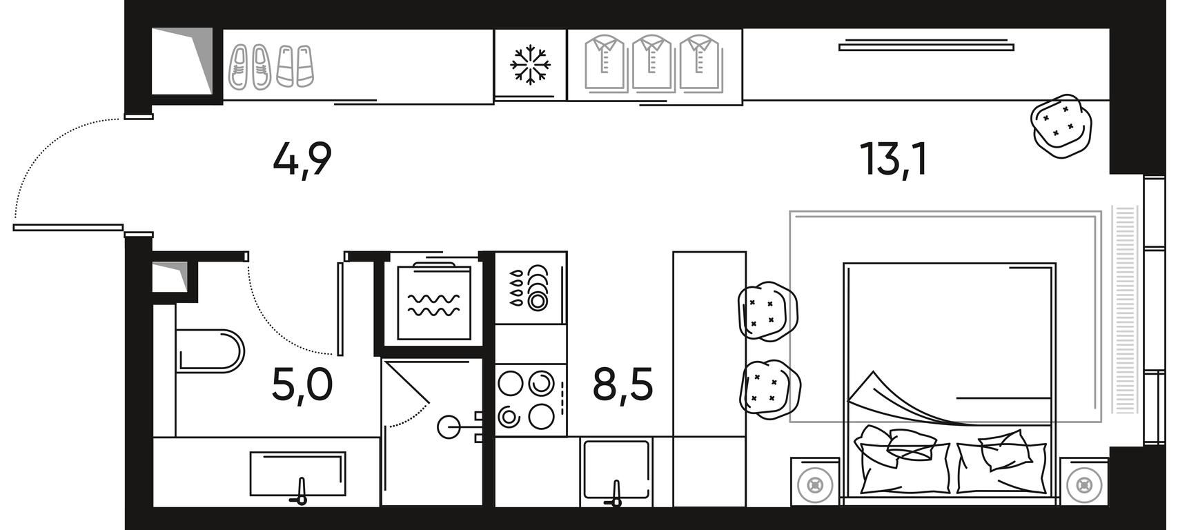 Apartment Sale, 32.1 sq. m. at Pride, Polkovaya Street, 1с27, Moscow, Russia #2 Apartment Sale, 32.1 sq. m. at Pride, Polkovaya Street, 1с27, Moscow, Russia #2