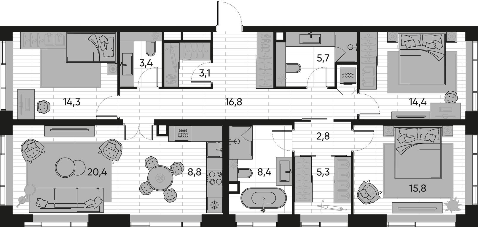 3-BD Apartment Sale, 119平方米 at Pride, Polkovaya Street, 1с27, Moscow, Russia #1 3-BD Apartment Sale, 119平方米 at Pride, Polkovaya Street, 1с27, Moscow, Russia #1