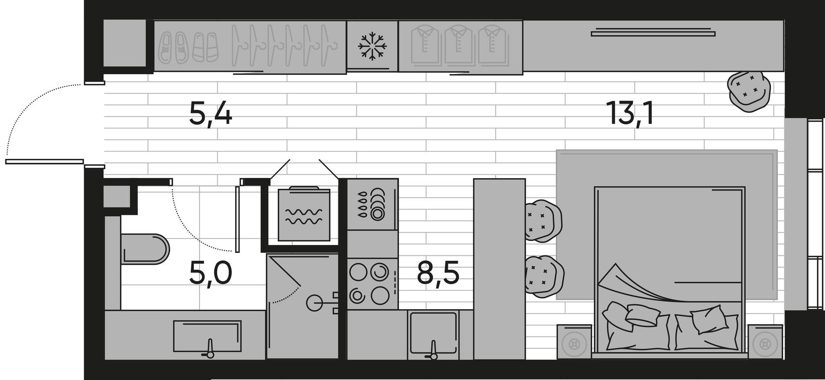 Apartment Sale, 32.1 sq. m. at Pride, Polkovaya Street, 1с27, Moscow, Russia #1 Apartment Sale, 32.1 sq. m. at Pride, Polkovaya Street, 1с27, Moscow, Russia #1
