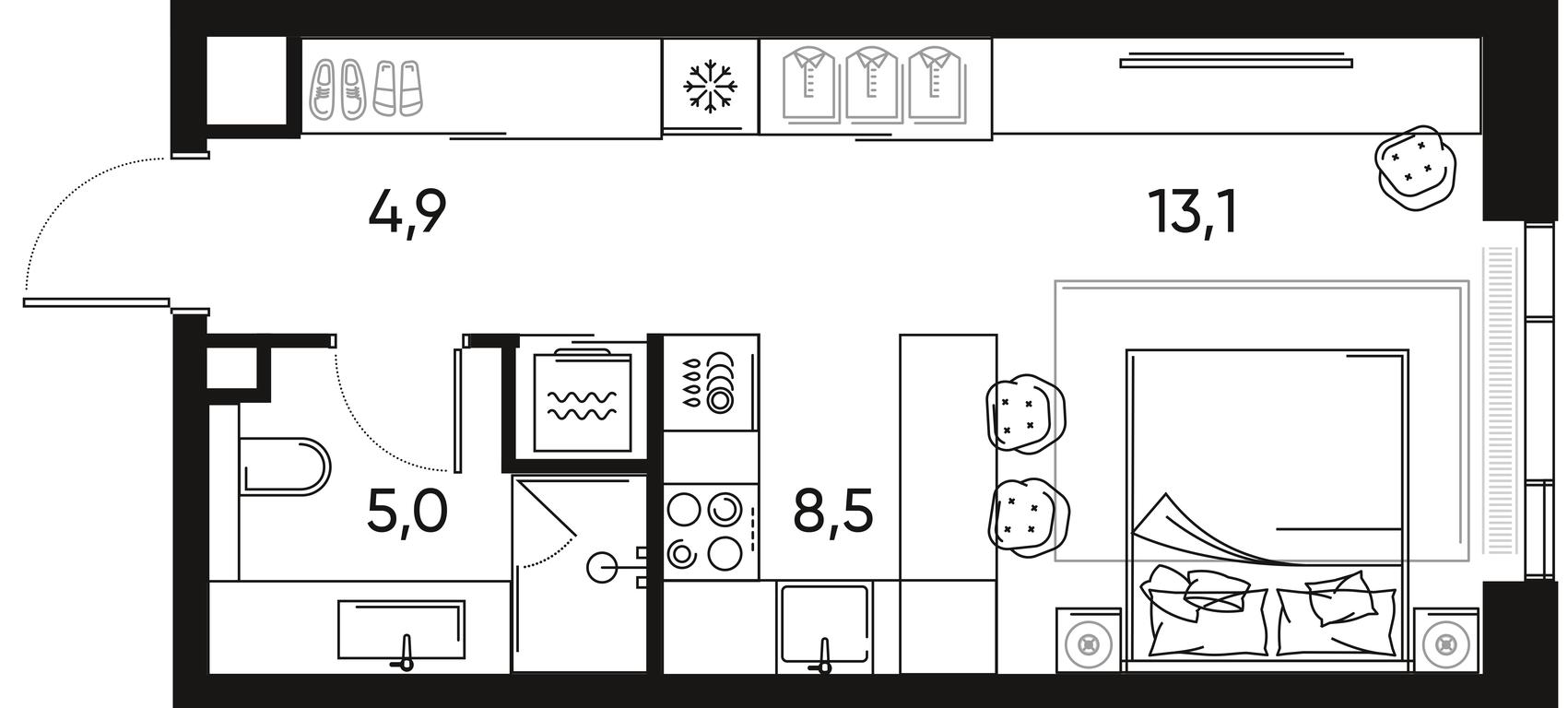 Apartment Sale, 32.1 sq. m. at Pride, Polkovaya Street, 1с27, Moscow, Russia #2 Apartment Sale, 32.1 sq. m. at Pride, Polkovaya Street, 1с27, Moscow, Russia #2