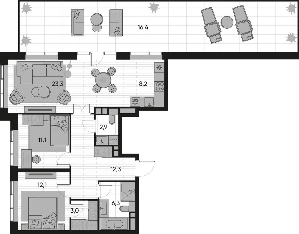 2-BD Apartment Sale, 97 sq. m. at Pride, Polkovaya Street, 1с27, Moscow, Russia #1 2-BD Apartment Sale, 97 sq. m. at Pride, Polkovaya Street, 1с27, Moscow, Russia #1