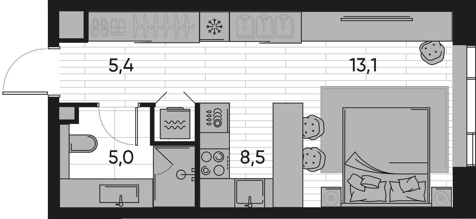 Apartment Sale, 32.1 sq. m. at Pride, Polkovaya Street, 1с27, Moscow, Russia #1 Apartment Sale, 32.1 sq. m. at Pride, Polkovaya Street, 1с27, Moscow, Russia #1