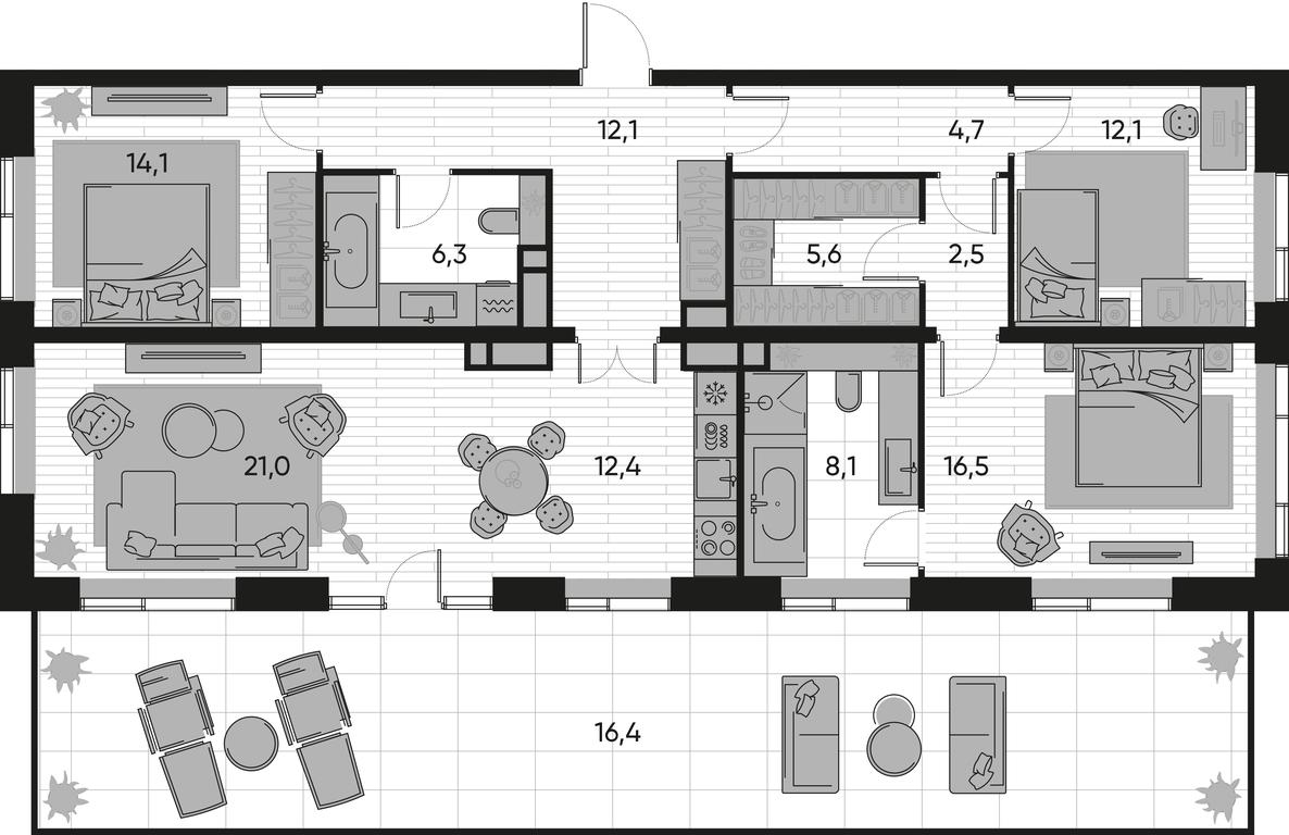 3-BD Apartment Sale, 134.2 sq. m. at Pride, Polkovaya Street, 1с27, Moscow, Russia #1 3-BD Apartment Sale, 134.2 sq. m. at Pride, Polkovaya Street, 1с27, Moscow, Russia #1
