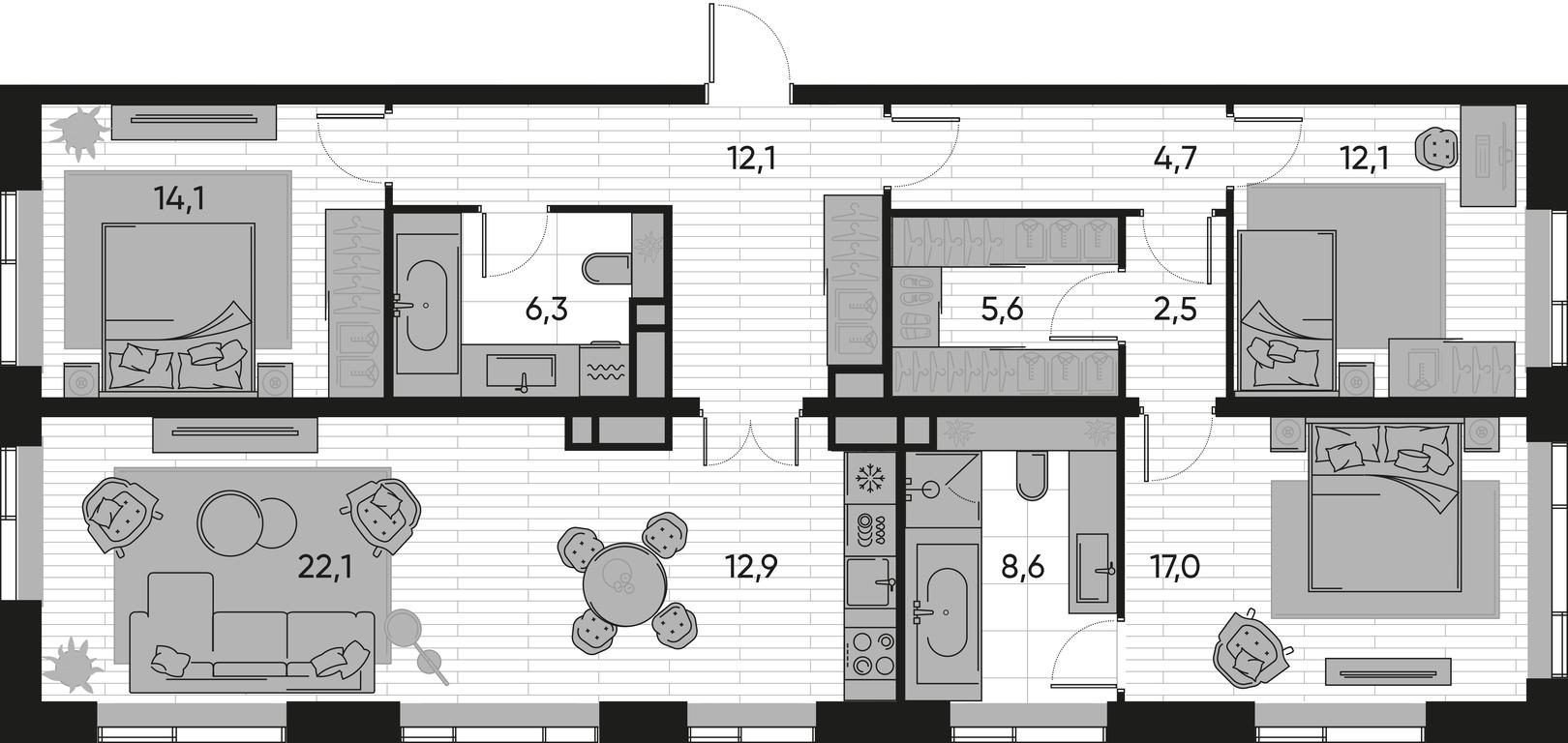 3-BD Apartment Sale, 117.9 sq. m. at Pride, Polkovaya Street, 1с27, Moscow, Russia #1 3-BD Apartment Sale, 117.9 sq. m. at Pride, Polkovaya Street, 1с27, Moscow, Russia #1