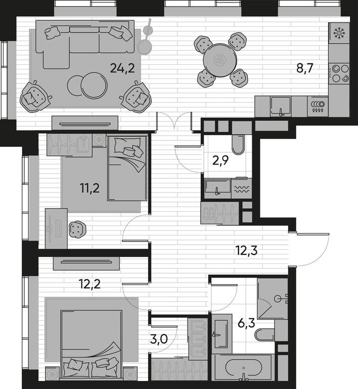 Продажа 2-комн. квартиры, 80,8 м² в ЖК «Прайд (Pride)», Полковая улица, 1с27, Москва, Россия #1 Продажа 2-комн. квартиры, 80,8 м² в ЖК «Прайд (Pride)», Полковая улица, 1с27, Москва, Россия #1