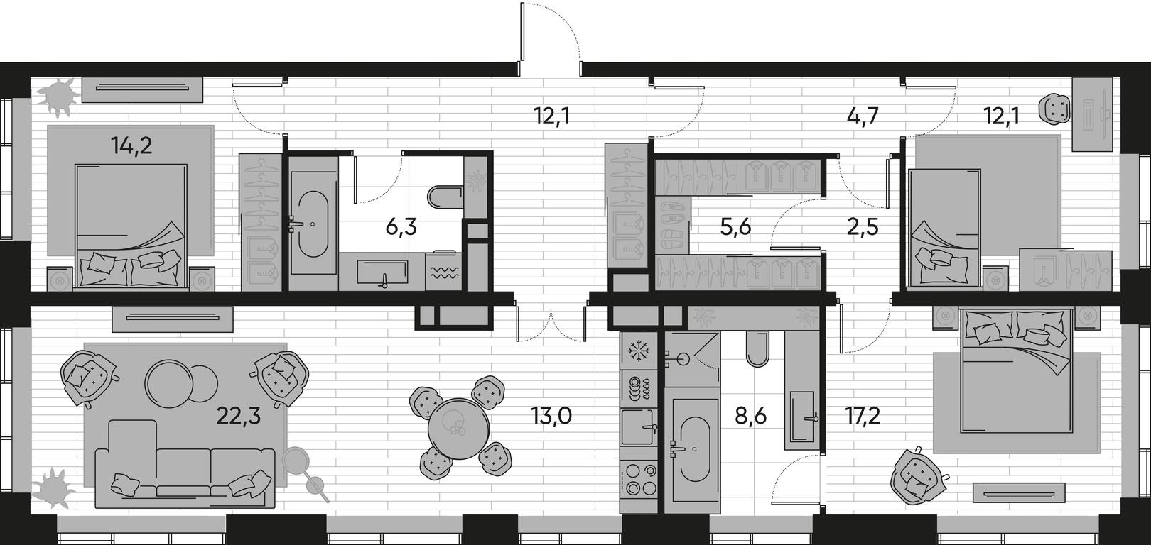 3-BD Apartment Sale, 118.6 sq. m. at Pride, Polkovaya Street, 1с27, Moscow, Russia #1 3-BD Apartment Sale, 118.6 sq. m. at Pride, Polkovaya Street, 1с27, Moscow, Russia #1