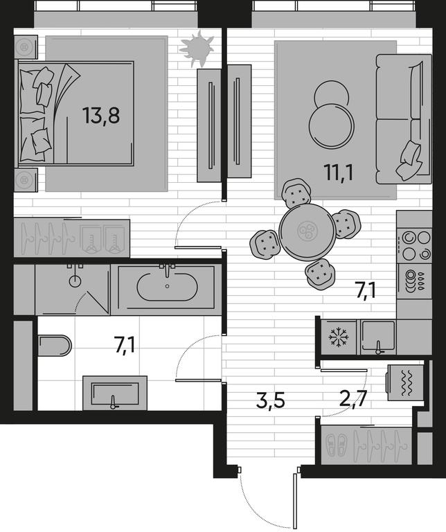 Продажа 1-комн. квартиры, 45,4 м² в ЖК «Прайд (Pride)», Полковая улица, 1с27, Москва, Россия #1 Продажа 1-комн. квартиры, 45,4 м² в ЖК «Прайд (Pride)», Полковая улица, 1с27, Москва, Россия #1