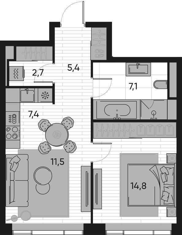Продажа 1-комн. квартиры, 48,9 м² в ЖК «Прайд (Pride)», Полковая улица, 1с27, Москва, Россия #1 Продажа 1-комн. квартиры, 48,9 м² в ЖК «Прайд (Pride)», Полковая улица, 1с27, Москва, Россия #1