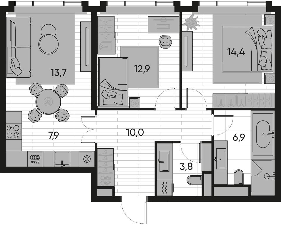 Продажа 2-комн. квартиры, 69,6 м² в ЖК «Прайд (Pride)», Полковая улица, 1с27, Москва, Россия #1 Продажа 2-комн. квартиры, 69,6 м² в ЖК «Прайд (Pride)», Полковая улица, 1с27, Москва, Россия #1