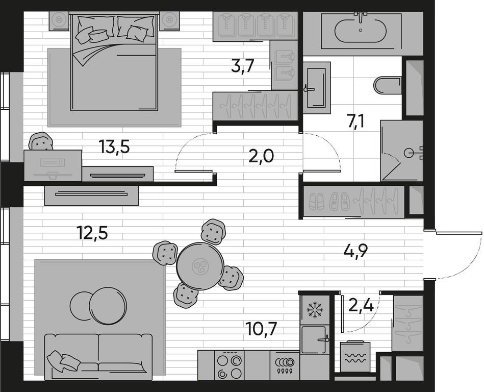 Продажа 1-комн. квартиры, 56,9 м² в ЖК «Прайд (Pride)», Полковая улица, 1с27, Москва, Россия #1 Продажа 1-комн. квартиры, 56,9 м² в ЖК «Прайд (Pride)», Полковая улица, 1с27, Москва, Россия #1
