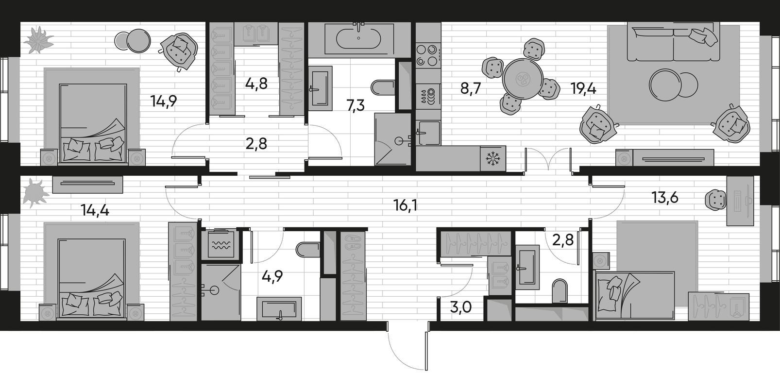 3-BD Apartment Sale, 112.8 sq. m. at Pride, Polkovaya Street, 1с27, Moscow, Russia #1 3-BD Apartment Sale, 112.8 sq. m. at Pride, Polkovaya Street, 1с27, Moscow, Russia #1