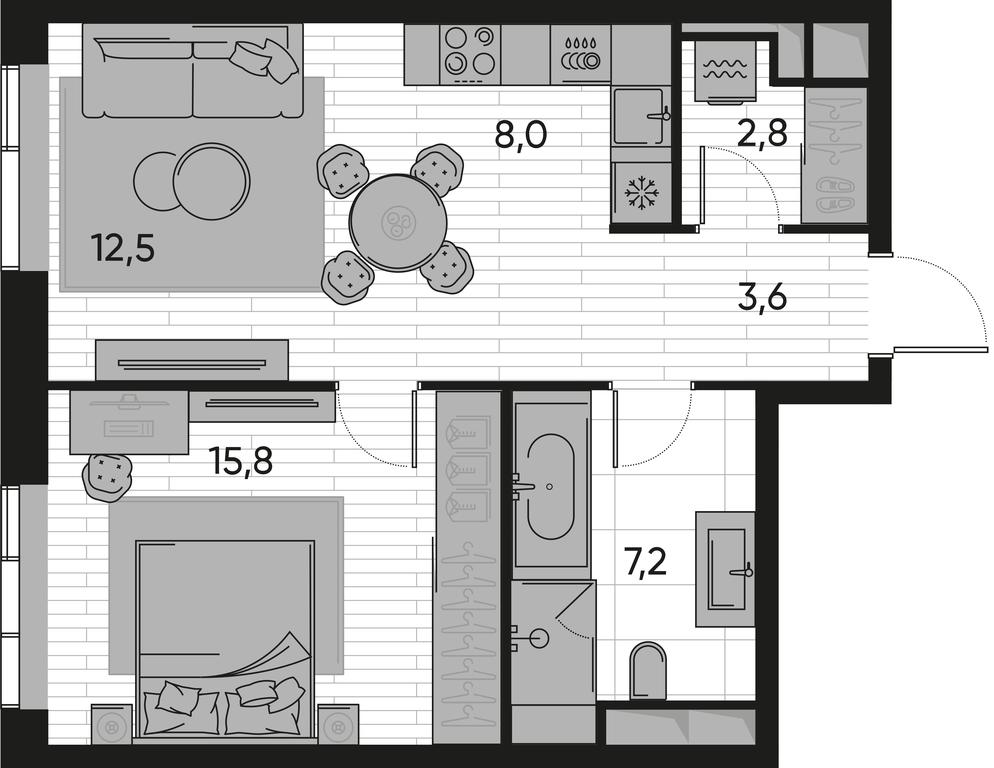 1-BD Apartment Sale, 49.9 sq. m. at Pride, Polkovaya Street, 1с27, Moscow, Russia #1 1-BD Apartment Sale, 49.9 sq. m. at Pride, Polkovaya Street, 1с27, Moscow, Russia #1