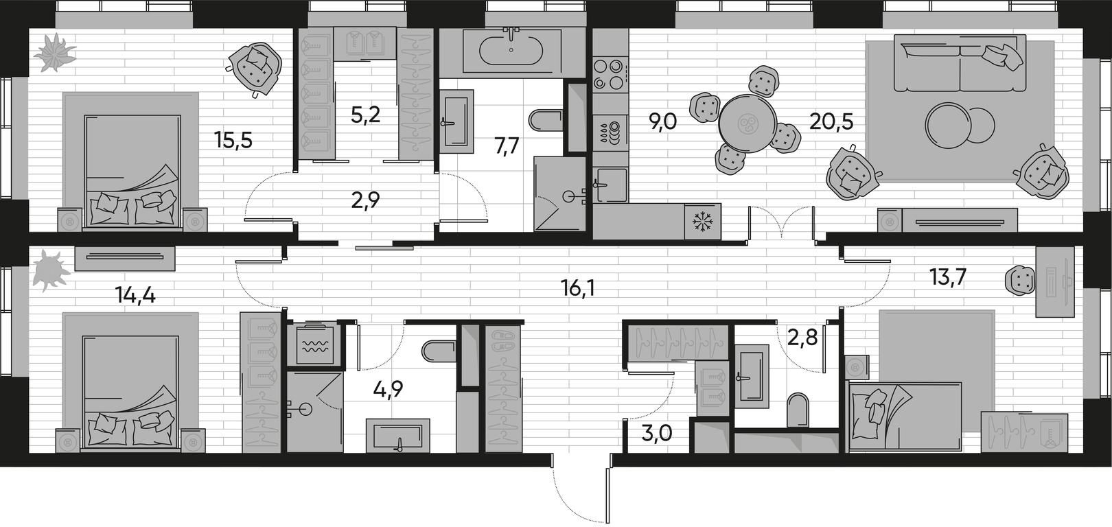 3-BD Apartment Sale, 115.7 sq. m. at Pride, Polkovaya Street, 1с27, Moscow, Russia #1 3-BD Apartment Sale, 115.7 sq. m. at Pride, Polkovaya Street, 1с27, Moscow, Russia #1