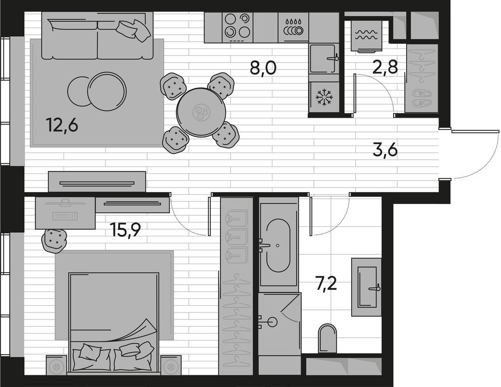 1-BD Apartment Sale, 50.1 sq. m. at Pride, Polkovaya Street, 1с27, Moscow, Russia #1 1-BD Apartment Sale, 50.1 sq. m. at Pride, Polkovaya Street, 1с27, Moscow, Russia #1