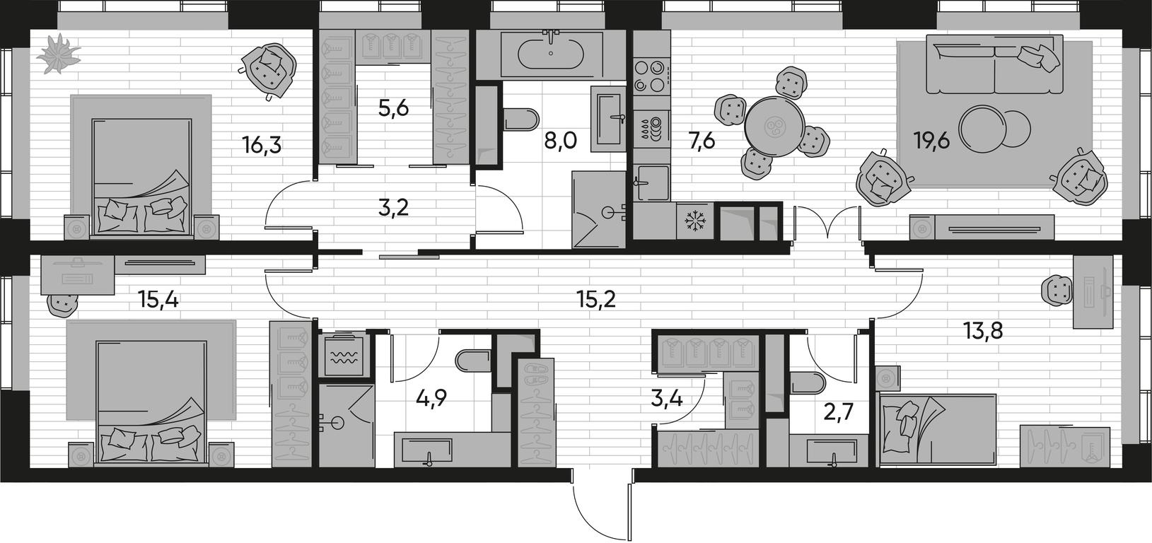 3-BD Apartment Sale, 115.7 sq. m. at Pride, Polkovaya Street, 1с27, Moscow, Russia #1 3-BD Apartment Sale, 115.7 sq. m. at Pride, Polkovaya Street, 1с27, Moscow, Russia #1
