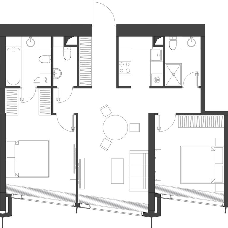 2-BD Apartment Sale, 76.94平方米 at Dom Dau, 1st Krasnogvardeysky Drive, 12с6, Moscow, Russia #2 2-BD Apartment Sale, 76.94平方米 at Dom Dau, 1st Krasnogvardeysky Drive, 12с6, Moscow, Russia #2