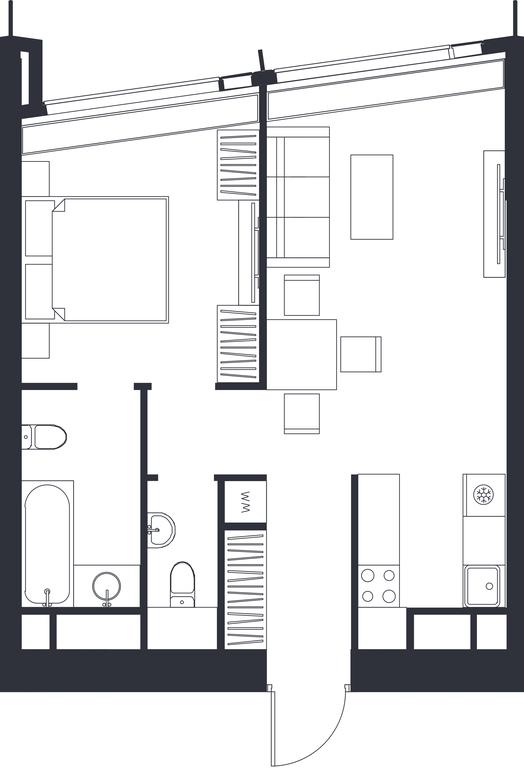 1-BD Apartment Sale, 51 sq. m. at Dom Dau, 1st Krasnogvardeysky Drive, 12с6, Moscow, Russia #1 1-BD Apartment Sale, 51 sq. m. at Dom Dau, 1st Krasnogvardeysky Drive, 12с6, Moscow, Russia #1
