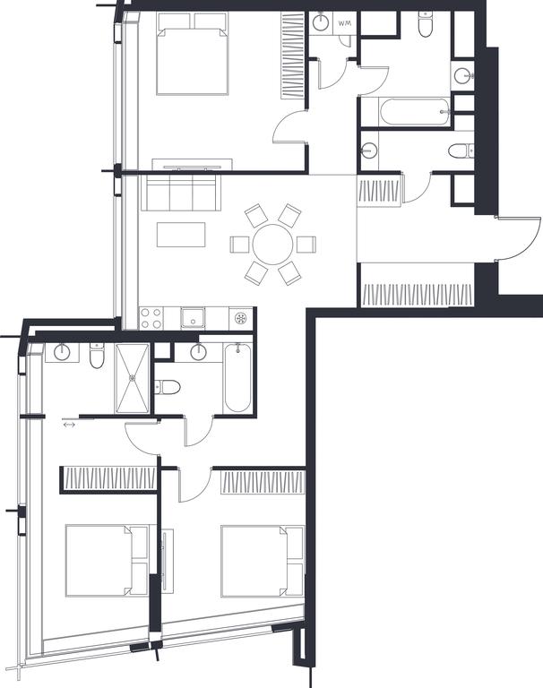 2-BD Apartment Sale, 76.94 sq. m. at Dom Dau, 1st Krasnogvardeysky Drive, 12с6, Moscow, Russia #1 2-BD Apartment Sale, 76.94 sq. m. at Dom Dau, 1st Krasnogvardeysky Drive, 12с6, Moscow, Russia #1