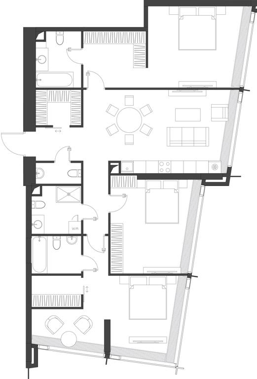 3-BD Apartment Sale, 132.96 sq. m. at Dom Dau, 1st Krasnogvardeysky Drive, 12с6, Moscow, Russia #2 3-BD Apartment Sale, 132.96 sq. m. at Dom Dau, 1st Krasnogvardeysky Drive, 12с6, Moscow, Russia #2