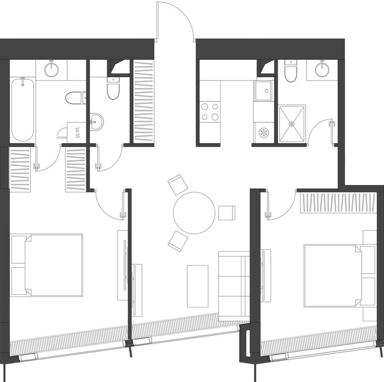 2-BD Apartment Sale, 78.59平方米 at Dom Dau, 1st Krasnogvardeysky Drive, 12с6, Moscow, Russia #2 2-BD Apartment Sale, 78.59平方米 at Dom Dau, 1st Krasnogvardeysky Drive, 12с6, Moscow, Russia #2