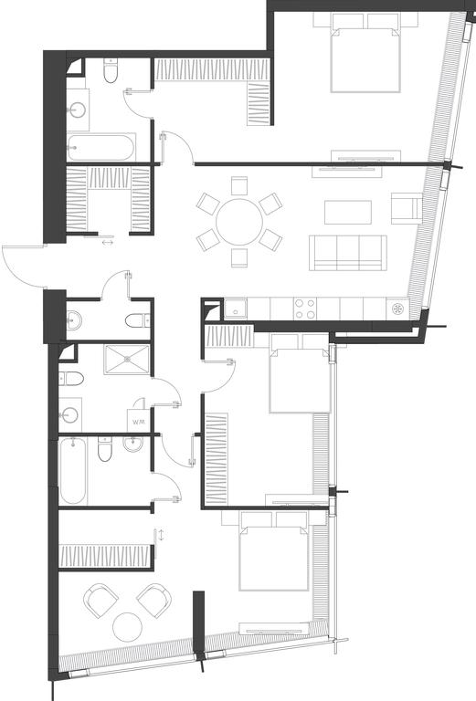 3-BD Apartment Sale, 128.37 sq. m. at Dom Dau, 1st Krasnogvardeysky Drive, 12с6, Moscow, Russia #2 3-BD Apartment Sale, 128.37 sq. m. at Dom Dau, 1st Krasnogvardeysky Drive, 12с6, Moscow, Russia #2